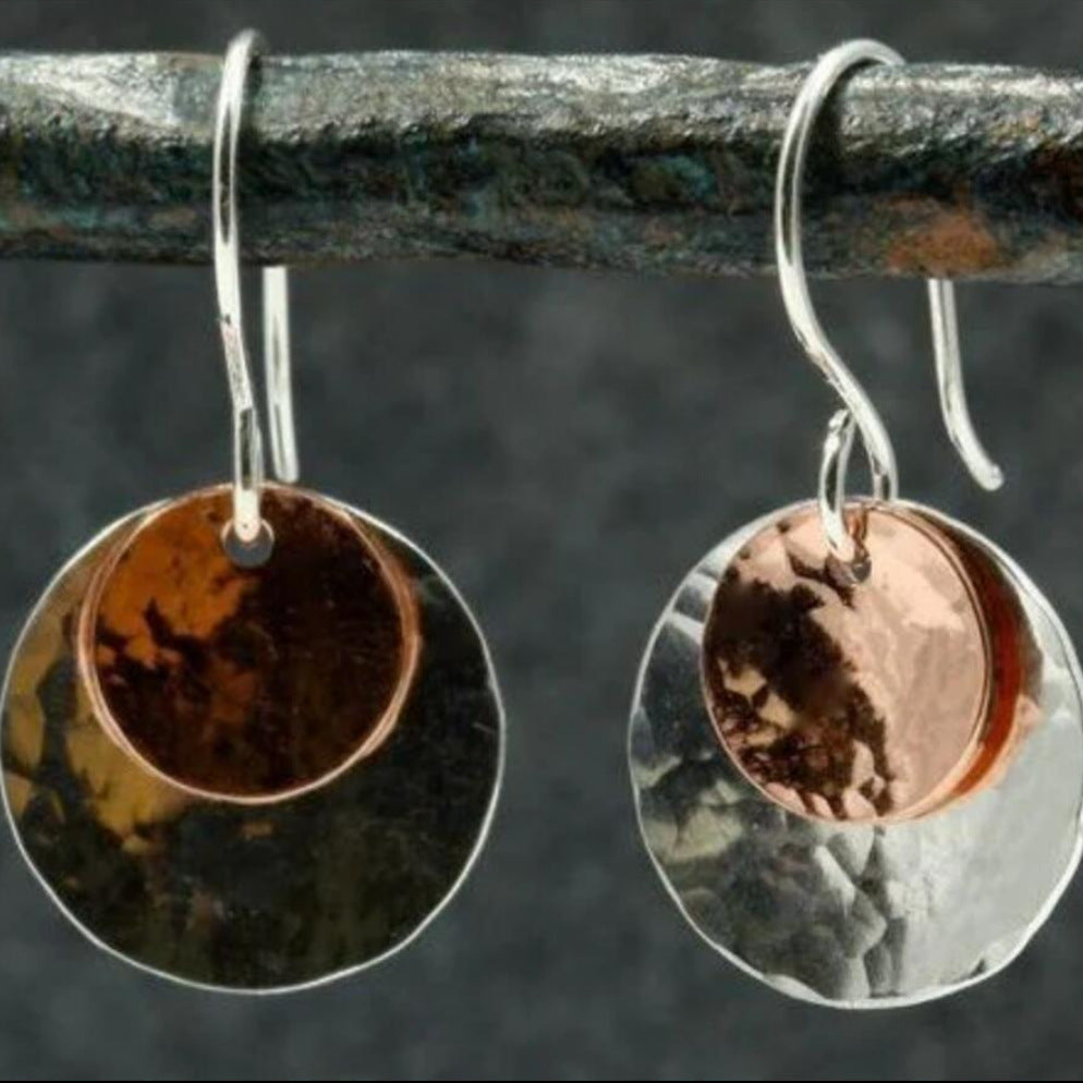 Leaf Alloy Moonstone Earrings