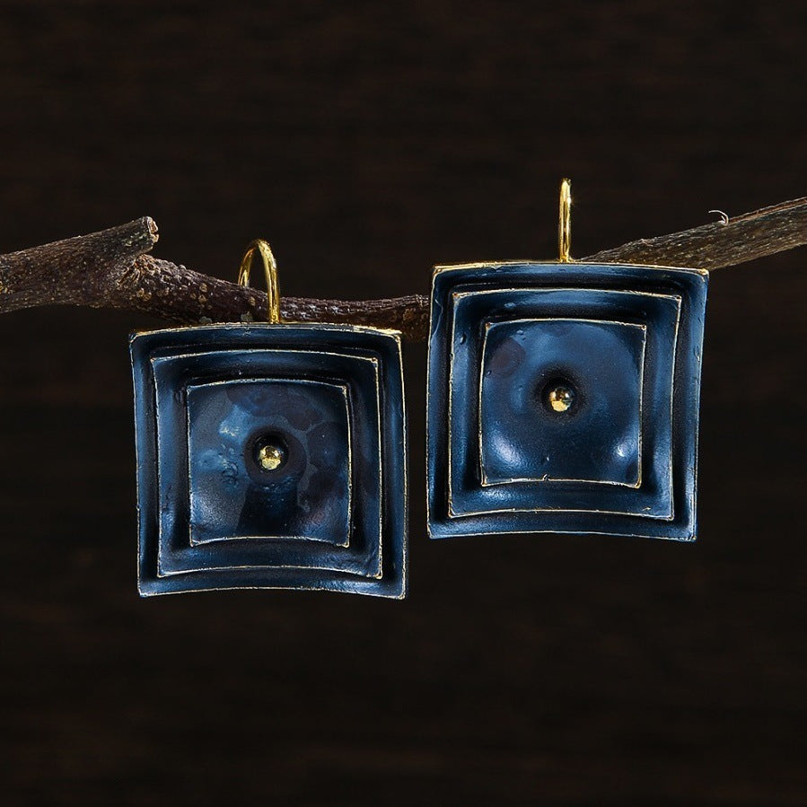 Square Ink Blue Creative Studs