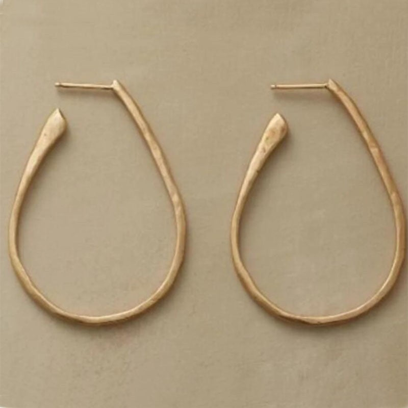 Gold-Tone Minimalist Circle Hoops