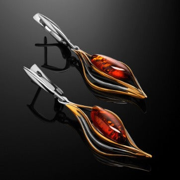 Floral Silver Ethnic Earrings