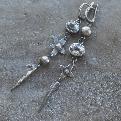 Star Sun Moon Long Earrings