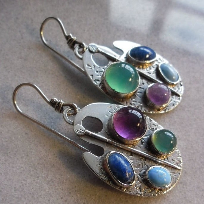 Palette Geometric Gemstone Earrings