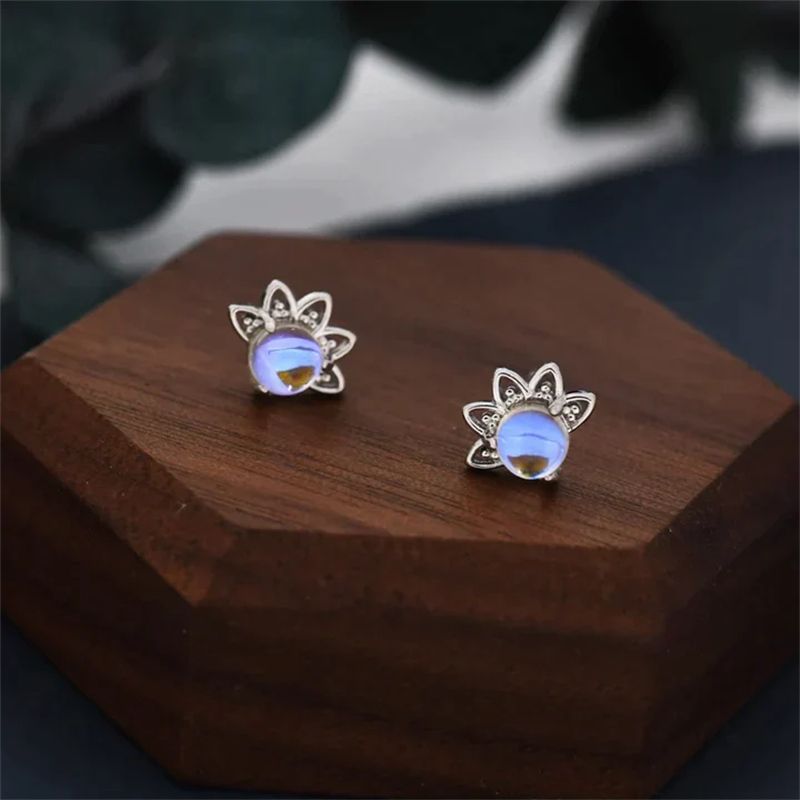 Natural Moonstone Mini Studs