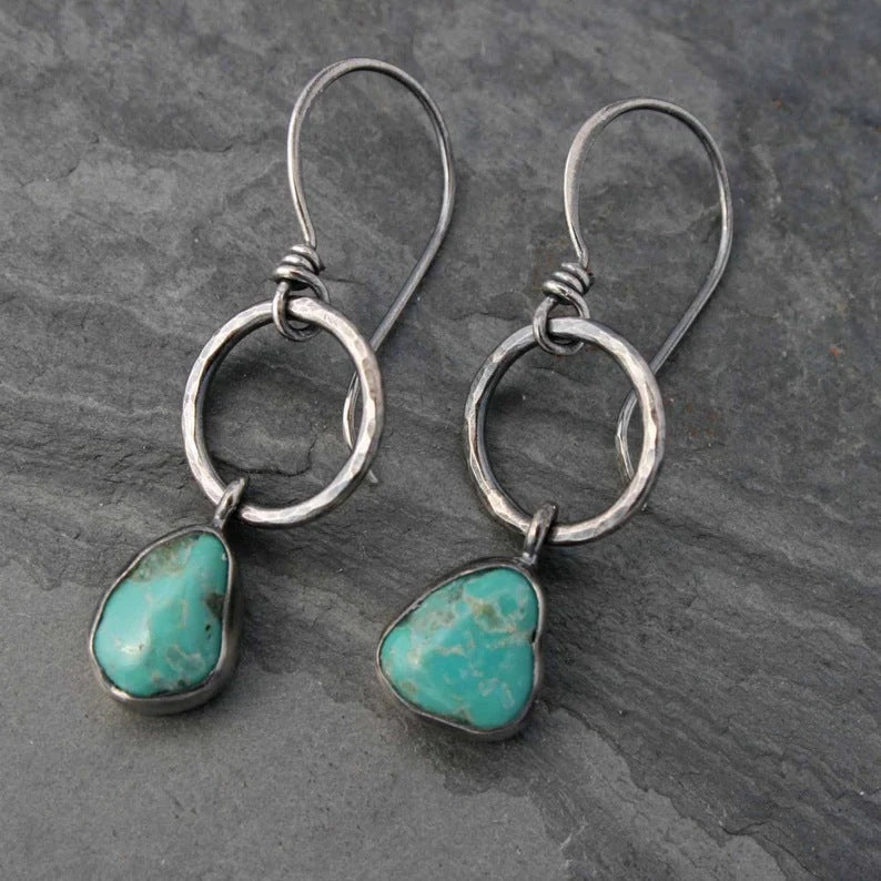 Asymmetric Turquoise Ear Drops