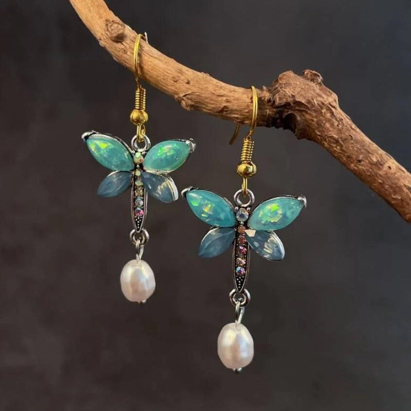 Hand-Wrapped Butterfly Hanfu Earrings