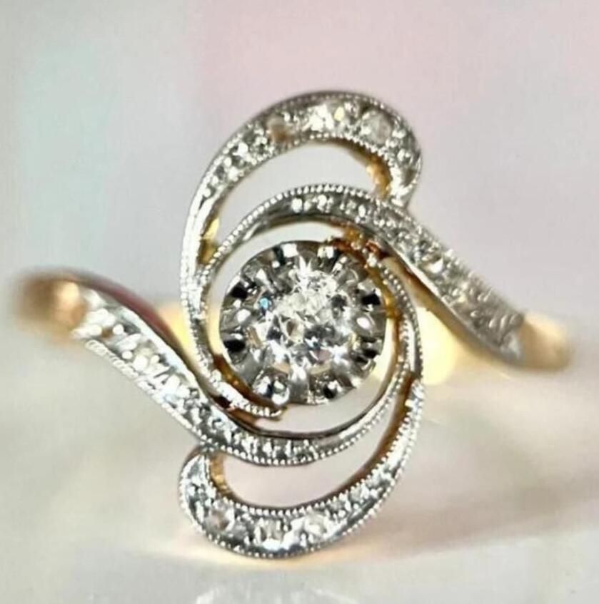 Geometric Zircon Statement Ring | Fashion Party Rings