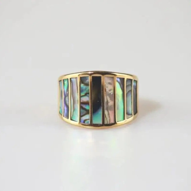 Stainless Steel Abalone Ring