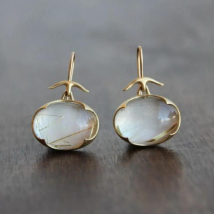 Oval Minimalist Stud Earrings