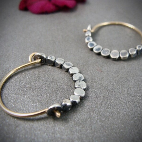 Amber Flower Vintage Earrings