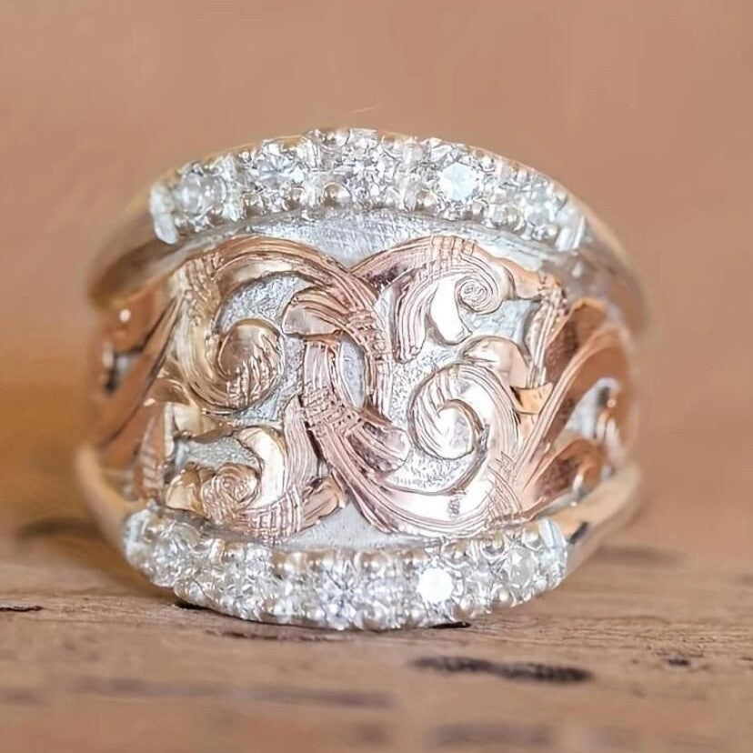 Palace Relief Pattern Ring