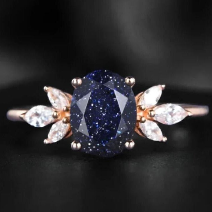 Zircon Blue Stone Ring