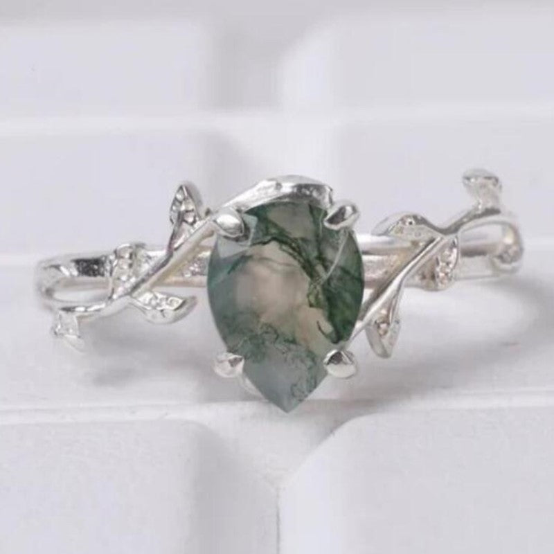 Vintage Moss Agate Ring