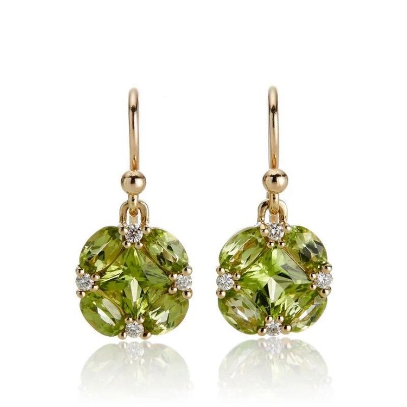 Green Zirconia Creative Earrings