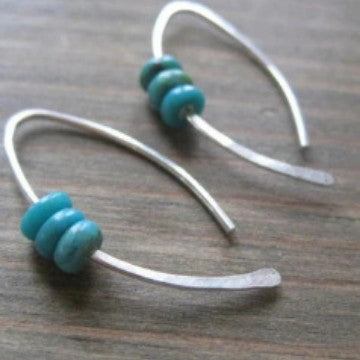 Turquoise Bohemian Ear Hooks