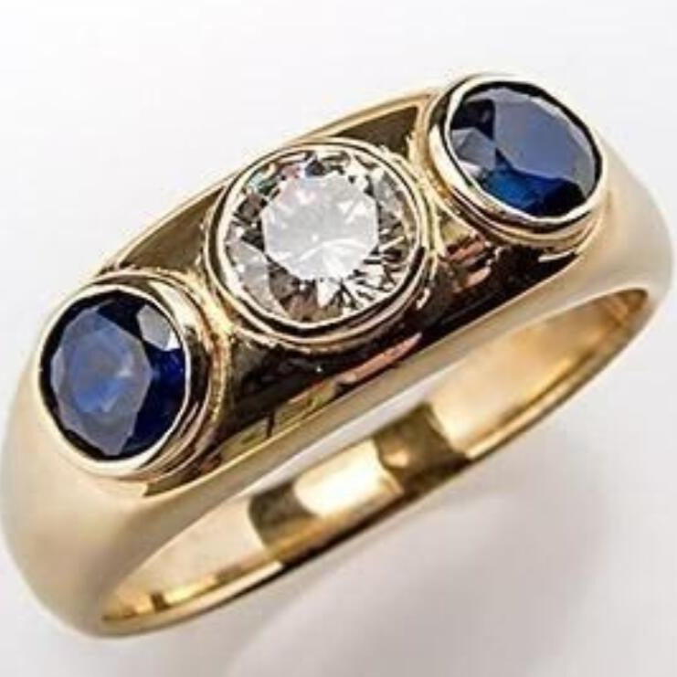 Heavy Work Inlaid Ring for Men