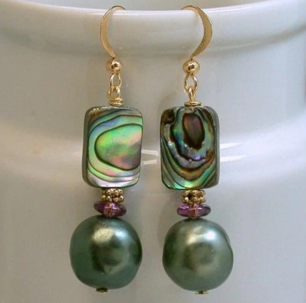 Silver Pearl Creative Earrings