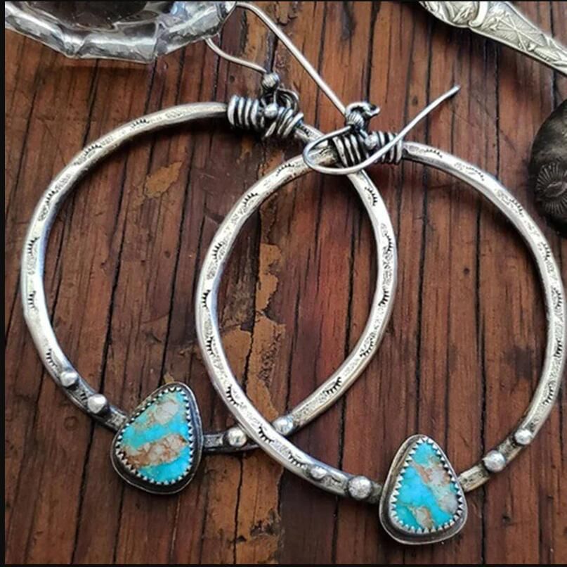 Turquoise Openwork Party Drops