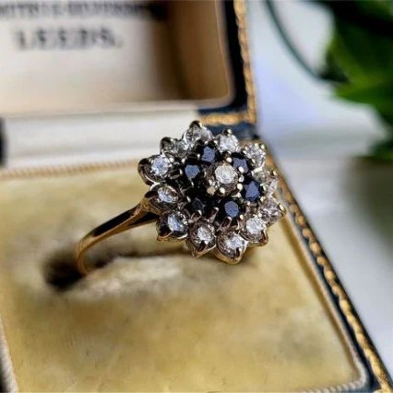 Three-Dimensional Floral Zircon Ring