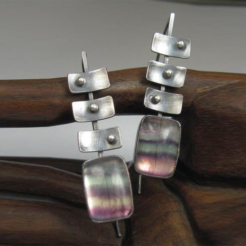 Carved Ethnic Drop Earrings