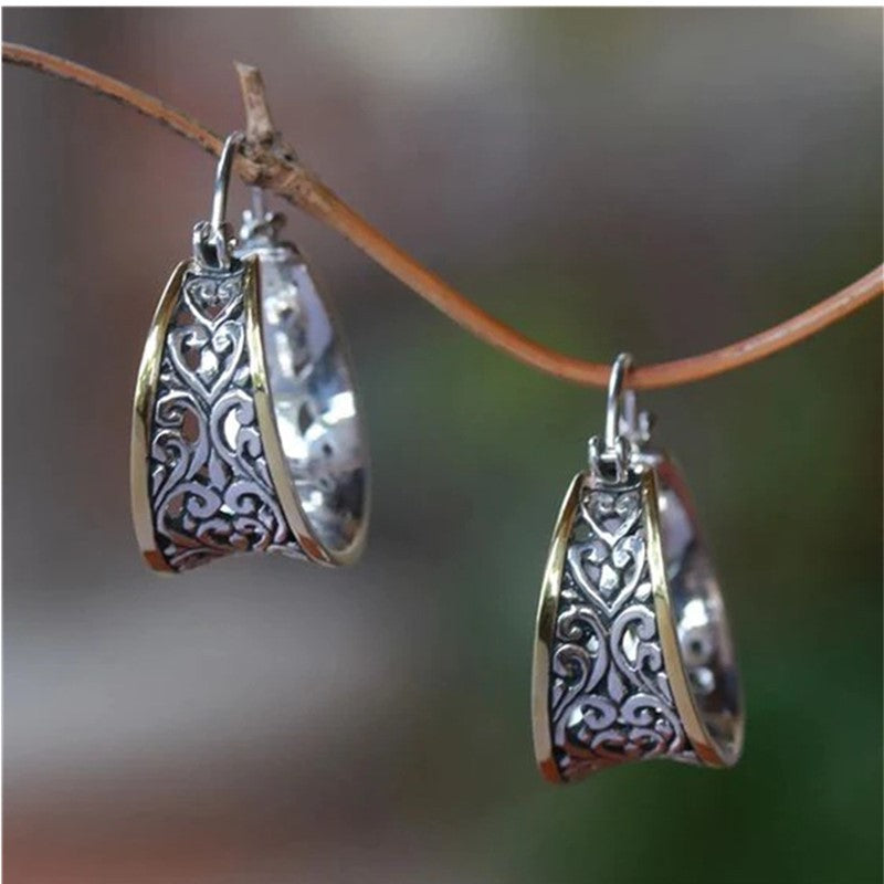 Geometric Openwork Ear Hoops