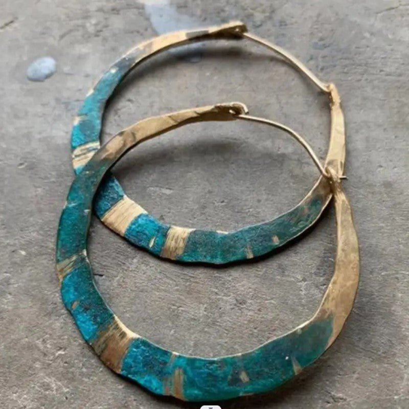Gold-Plated Round Circle Hoops