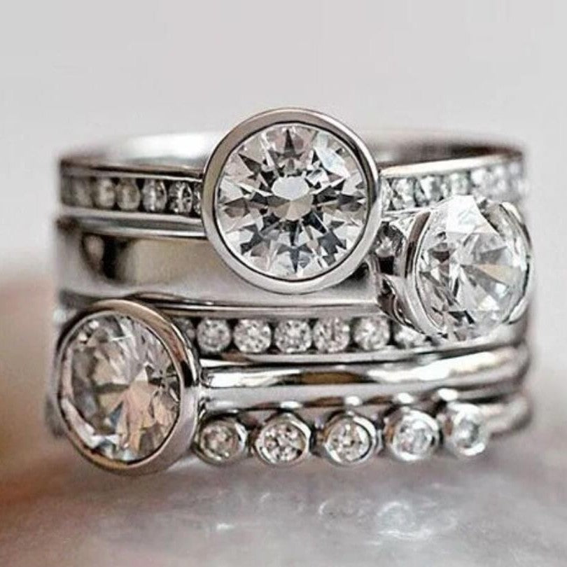 Hip Hop Wide Geometric Zircon Ring | Men's Rings