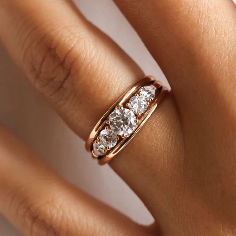 Full Diamond Minimalist Ring