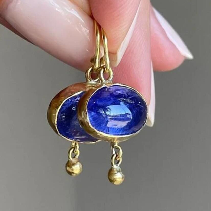 Natural Stone Diamond Earrings