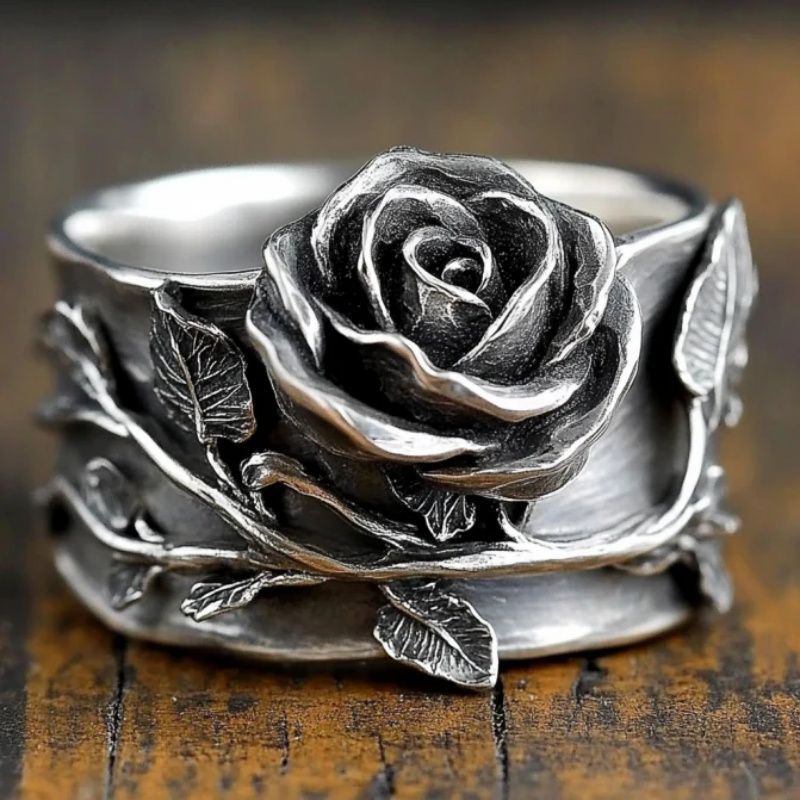 Large Rose Statement Ring | Bold Vintage Rings