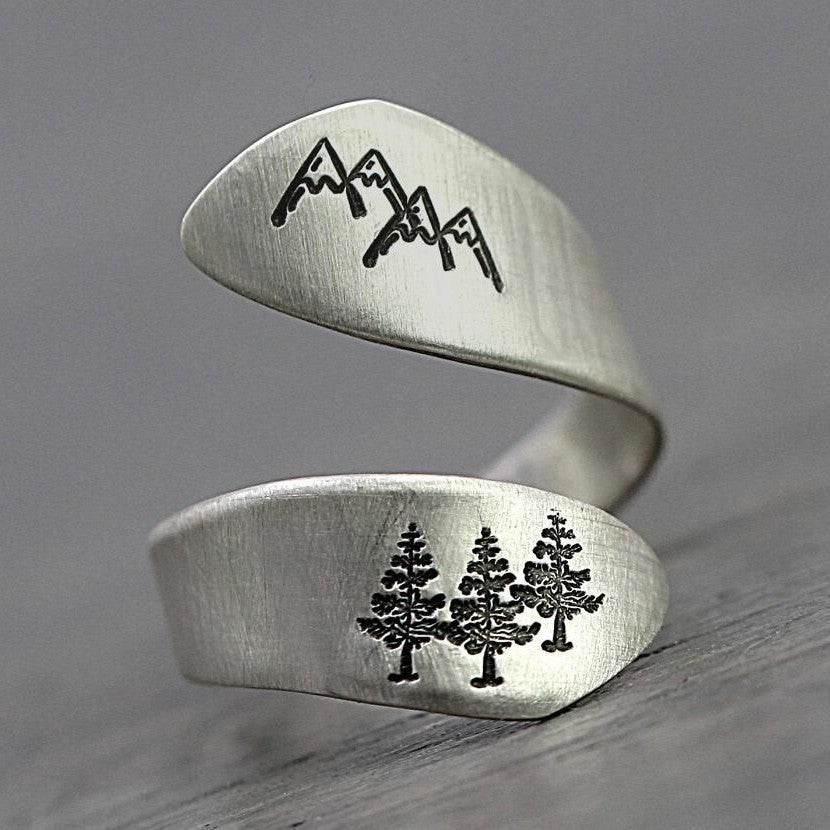 Silver Handmade Mountain Ring