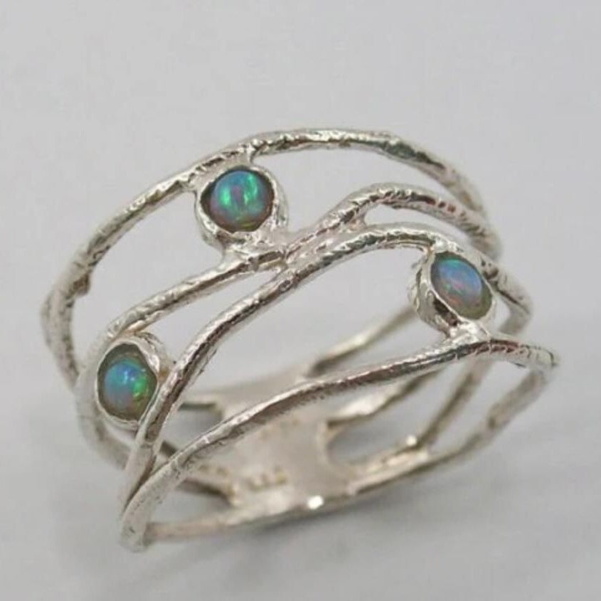 Hollow Cat's Eye Couple Ring