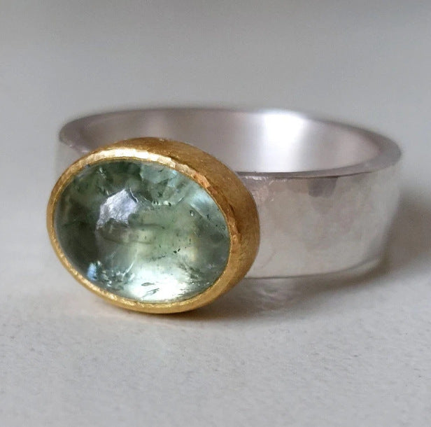 Natural Stone Minimalist Ring | Gold Tone Accessories