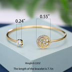 Simple and fashionable tree of life fresh and sweet open bracelet