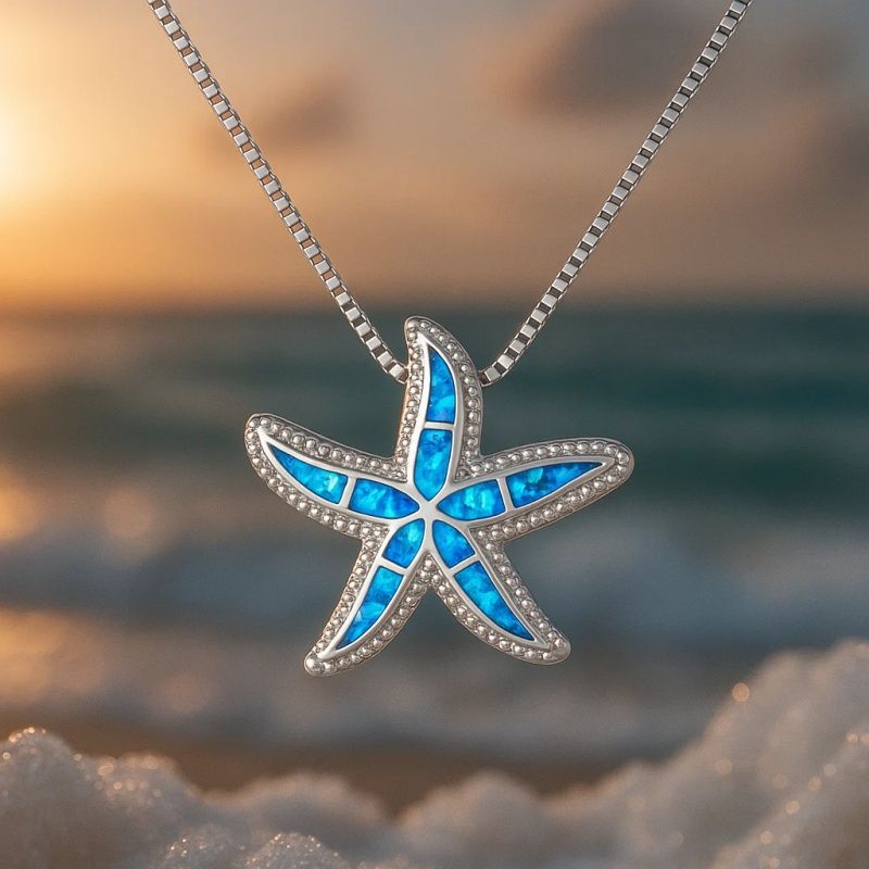 Starfish Pendant Necklace for Beach Accessories