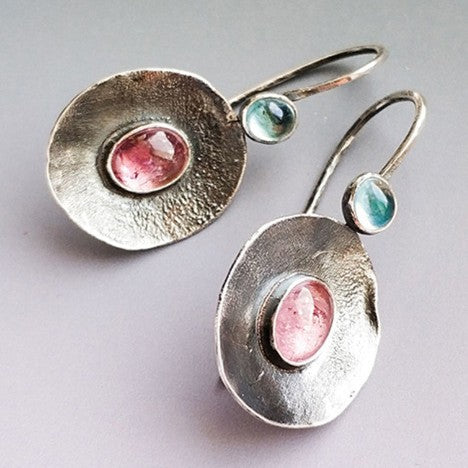 Red Green Moonstone Vintage Drops