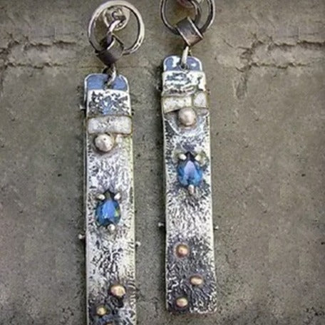 Tribal Long Pendant Drop Earrings