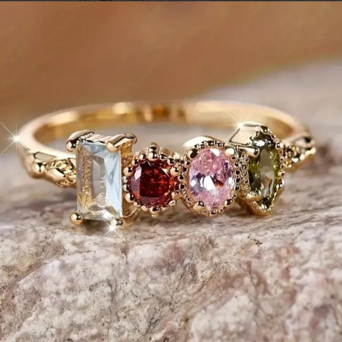 Rainbow Micro-Zircon Ring