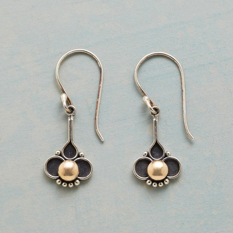 Carved Silver Pearl Pendant Earrings