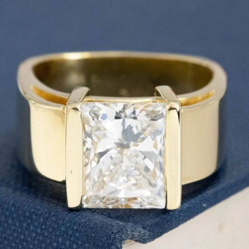 Smooth Moissanite Men's Ring