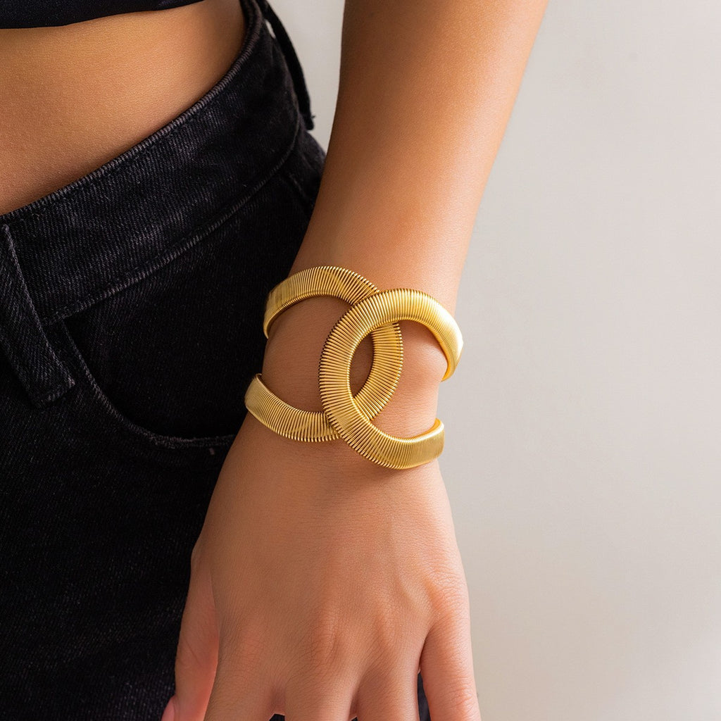 Multi-layered armlet cuff bracelet