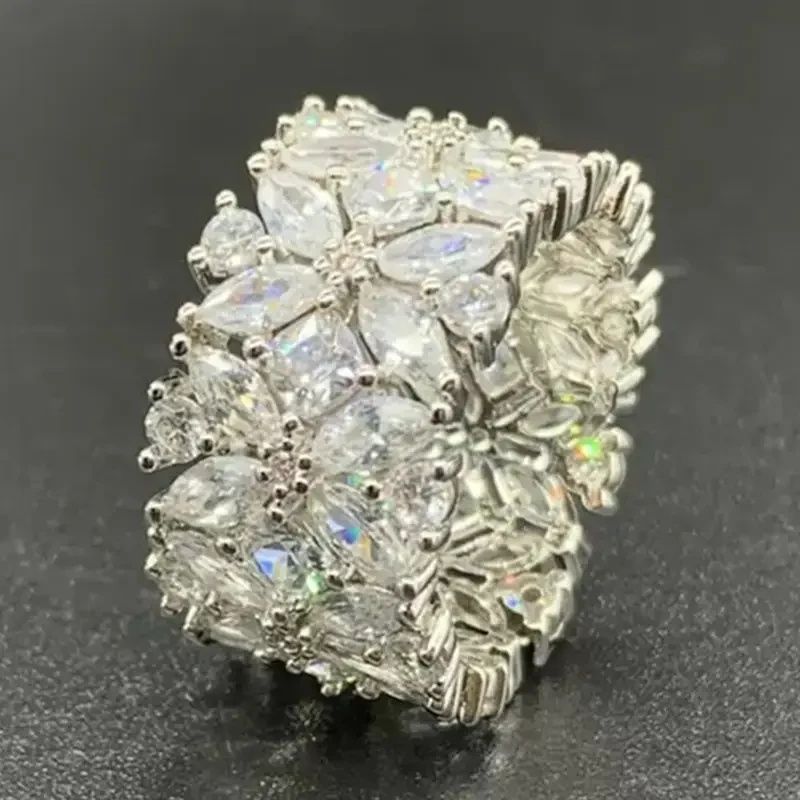 Ice Flower Zircon Ring