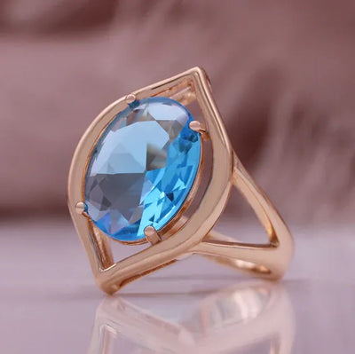 Blue Zircon Ring