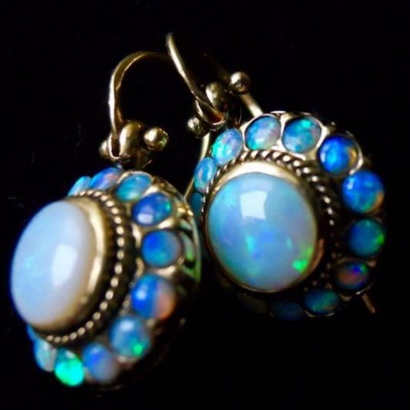 Cat Eye Moonstone Bohemian Earrings
