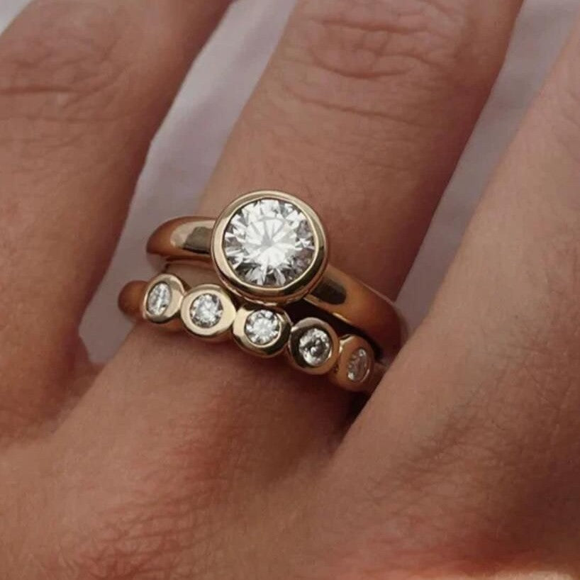 Vintage Two-Piece Statement Ring Set | Fashion Rings