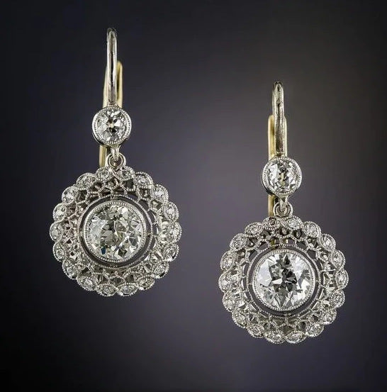 round petal earrings