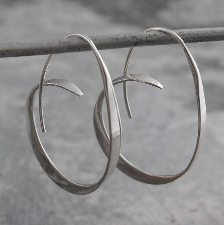Spiral Exaggerated Hoop Earrings