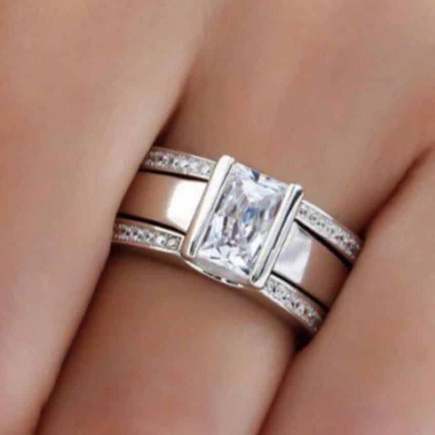 Women's Three-Stone Ring Set