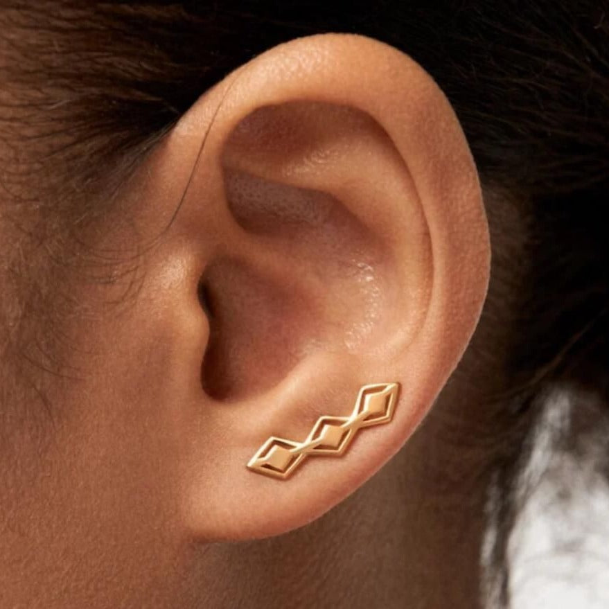 Rectangular Stone Creative Earrings