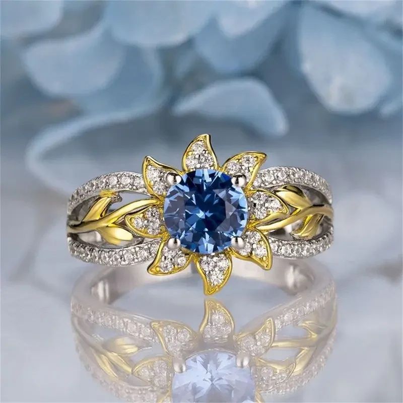 Sunflower Zircon Ring