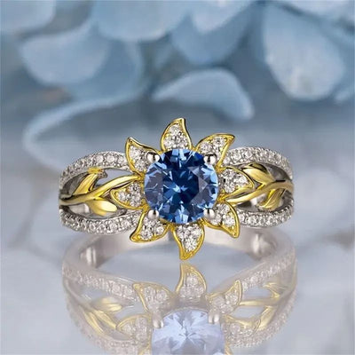 Sunflower Zircon Ring